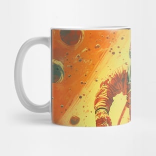 Underwater Astronaut Retro Travel Style Mug